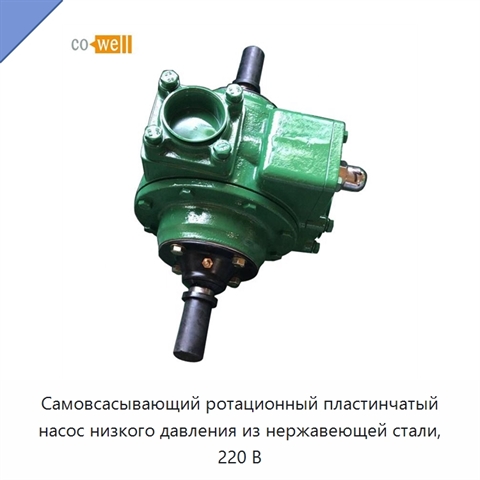 Самовсасывающий ротационный пластинчатый насос низкого давления из нержавеющей стали, 220 В