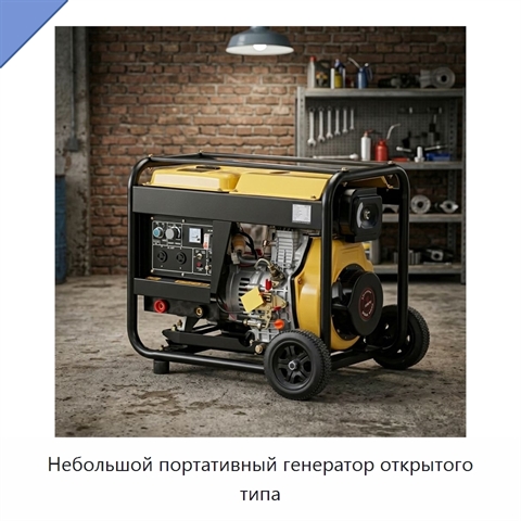 Небольшой портативный генератор открытого типа