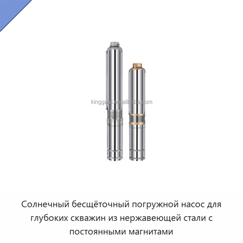 Солнечный бесщёточный погружной насос для глубоких скважин из нержавеющей стали с постоянными магнитами