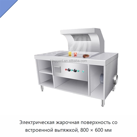 Электрическая жарочная поверхность со встроенной вытяжкой, 800 × 600 мм