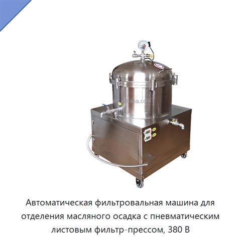 Автоматическая фильтровальная машина для отделения масляного осадка с пневматическим листовым фильтр-прессом, 380 В