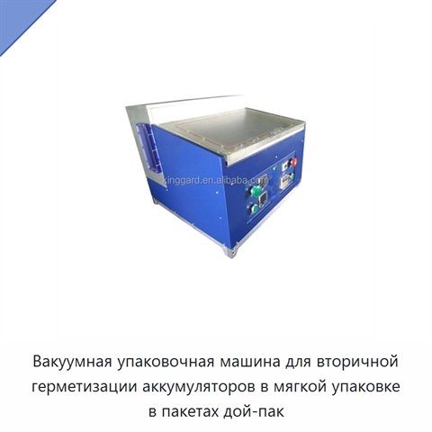 Вакуумная упаковочная машина для вторичной герметизации аккумуляторов в мягкой упаковке в пакетах дой-пак