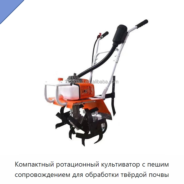 Компактный ротационный культиватор с пешим сопровождением для обработки твёрдой почвы — Культиваторы