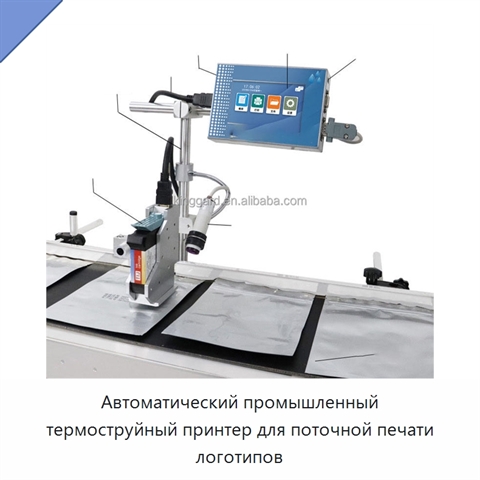 Автоматический промышленный термоструйный принтер для поточной печати логотипов