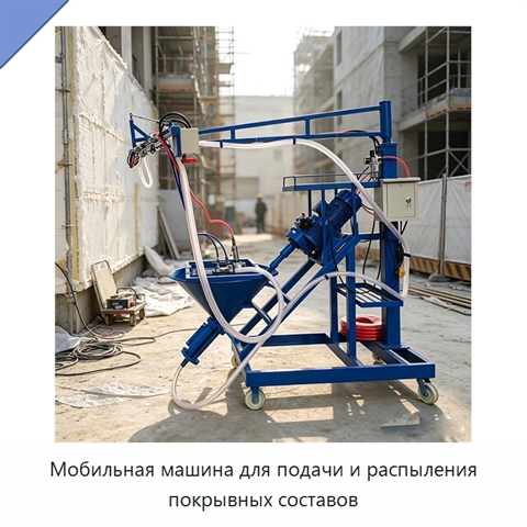 Мобильная машина для подачи и распыления покрывных составов