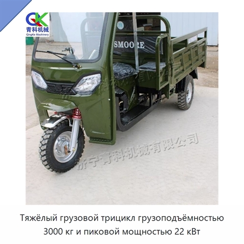 Тяжёлый грузовой трицикл грузоподъёмностью 3000 кг и пиковой мощностью 22 кВт